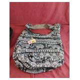 NWT elephant black and white hobo bag