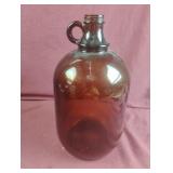 Brown gallon glass jug