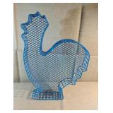 Metal wire basket rooster farmhouse decor 8.5 x