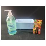 Hand sanitizer,  small tub, air wick orange and