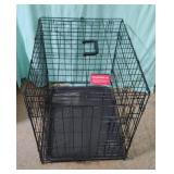 Collapsible metal dog crate with extra panel 18 x