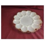 Anchor Hocking Fire King White Milk Glass Deviled