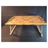 Vintage bamboo folding tray