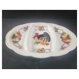 vintage large oversized divided serving dish
