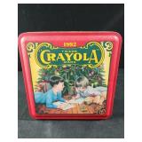 1992 Crayola Christmas tin empty
