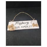 Wooden mayberry flea market sign 16x5