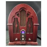 GE CATHEDRAL STYLE AM FM RADIO WORKS, CD PLAYER