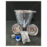 7" plastic Bucket with shower heads and faucets