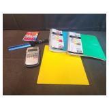 Notebook, graph paper notebook, glue draf  ruler,