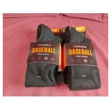 Youth black baseball socks. 4 pairs S