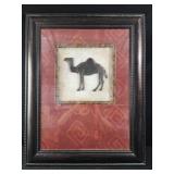 large, wood-framed wall art piece featuring a 3D