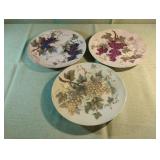 Grapes porcelain decorative plates 8"