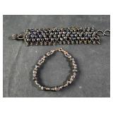 Hematite bracelet, Sweet vintage beaded bracelet,