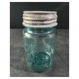 vintage aqua Ball Perfect Mason jar #8, zinc lid