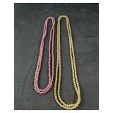 Faux pearl long strand necklaces