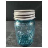 vintage aqua Ball Perfect Mason jar #3 with lid