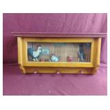 Farmhouse chicken shelf-hanging rack 18 x 9