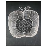 Metal wire apple shaped basket