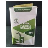 Box of individually wrapped flexible straws