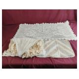 Handmade table runners and doilies