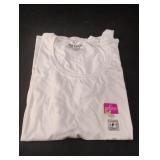 Gildan ladies scoop neck white T-shirt. Size M