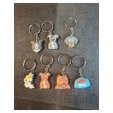 Silicone dog themed keychains