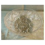 Vintage Clear Glass 8" Round Starburst Pattern