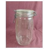 Vintage Triomphe France 1.5L Glass Jar Canister