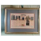 1995 "The Garden Wall" needle point by Mary