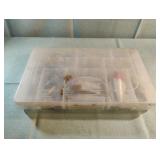 Tackle Logic tackle box with contents 14 x 9