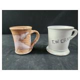 Vintage BOOTHS shaving mug and pottery mug