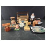 Assorted knick knacks, figurines, souvenir,