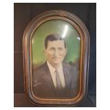 12.5x17.5 bubble glass antique picture frame has