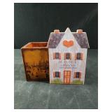 Hallmark home plaque, hand crafted 4" decoupage