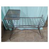 Vintage iron telephone table 29 x 23 x 14
