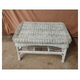 Vintage wicker table 26 x 16 x 17