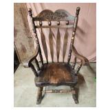 Vintage Solid wood rocking chair 27w x 46h