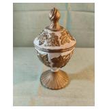 Vintage Candy Dish, Grape And Leaf Design