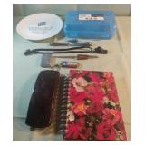 Pencil box, phone-address book, fingernail