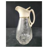 vintage Log Cabin glass syrup dispenser, 1970s