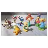 Group of small toy figures - Simpsons, Disney,