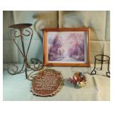 Prayer of Serenity wall plaque, votive holder,