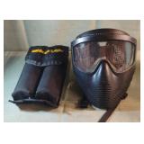 Paintball mask and ball pouch