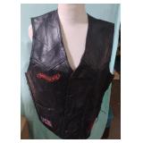 Diamond-Plate Buffalo leather vest size L