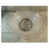 Imperial Glass Laced Edge Fruit Bowl with Lattice