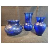 Cobalt blue vases
