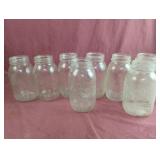 Ball, Mason and Kerr quart canning jars