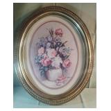 Homco home interior signed Miles Davis floral