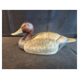 Vintage Hand Painted Ceramic Red Head  Duck  8.5"
