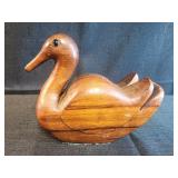 Hand carved wooden duck 7x5.5
